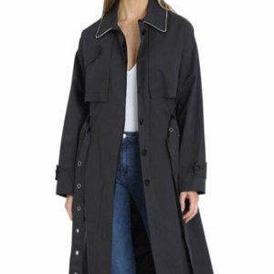Badgley Mischka Brooke Cotton Utility Trench Coat